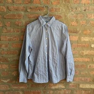 Blue pin Striped Shirt size 12 fits women’s medium